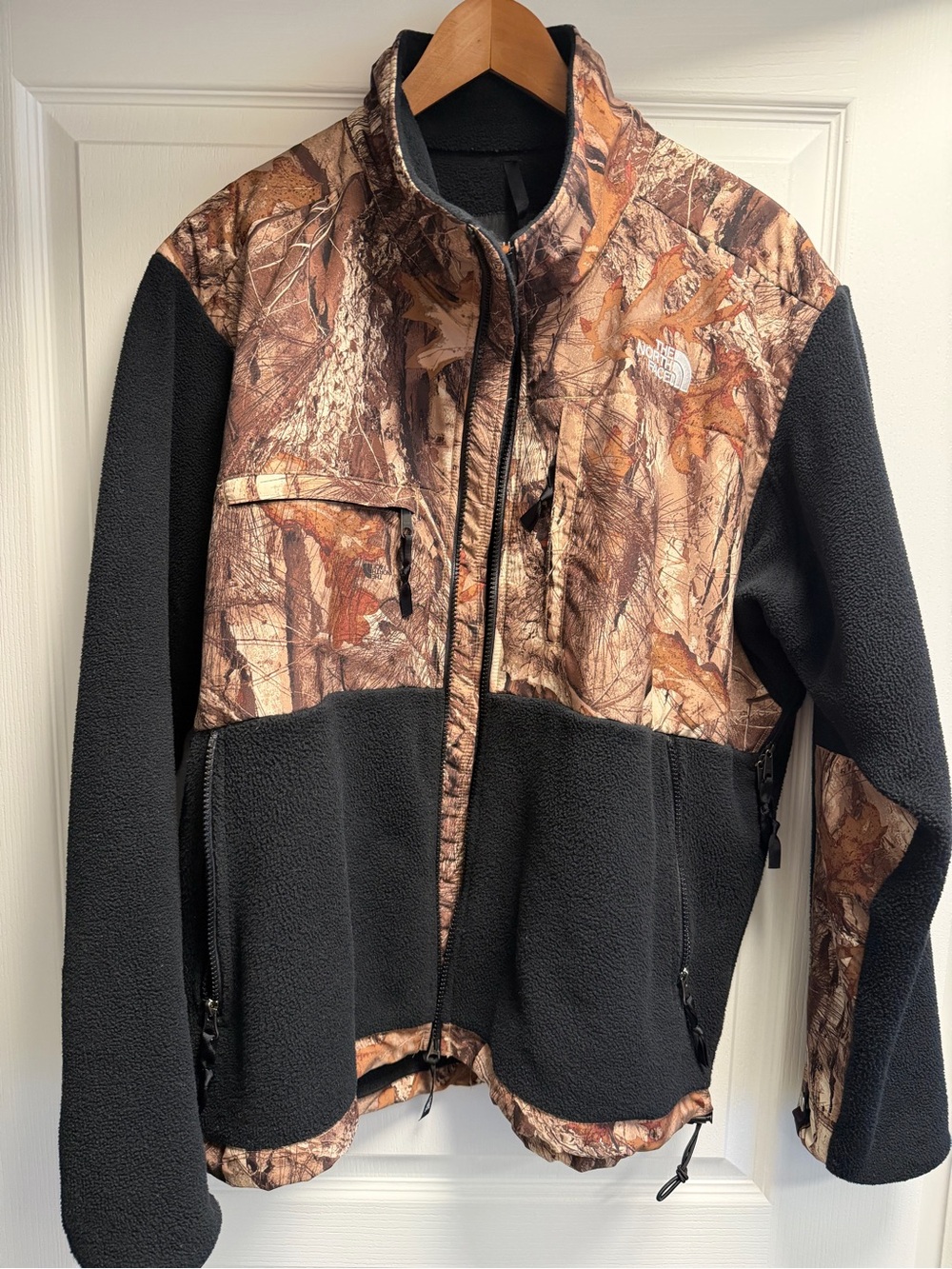 The North Face Men’s Black & Brown Camouflage Denali Fleece Jacket